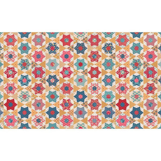 Multi Double Lush Velvet 58/60" Americana Stars