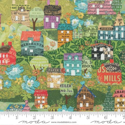 Paper Hamlet Sprout House Hills Cotton 44"/45" Fabric Per Yard