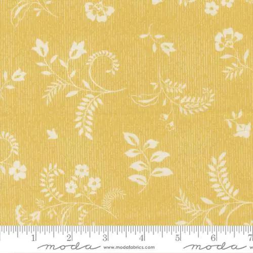 Parlor Boho Flowers Maize Cotton 44"/45" Fabric Per Yard