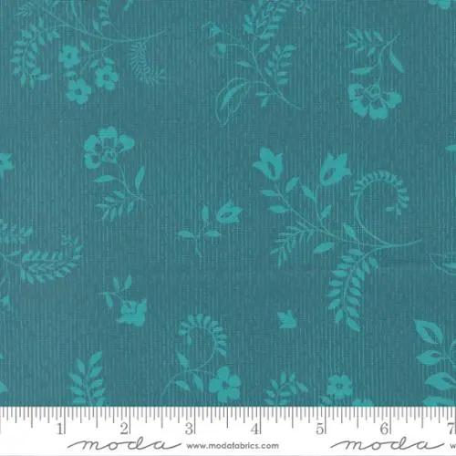 Parlor Boho Flowers Peacock Cotton 44"/45" Fabric Per Yard