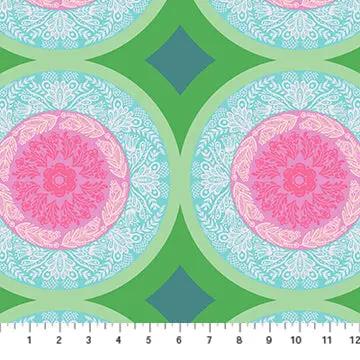 Perennial Borders Doily in Powder AMT138-78V Cotton 44"/45" Fabric Per Yard