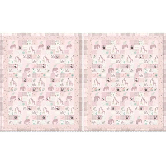 Pink Double Lush Velvet 58/60" Pink Safari Stargazing