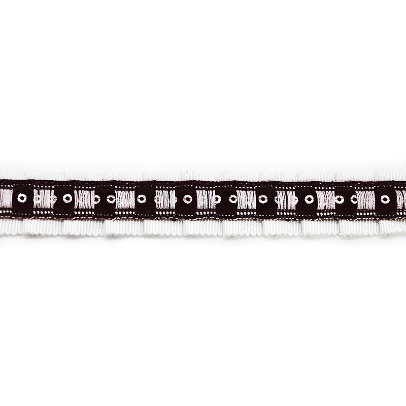 Pleated Ribbon Trim - 3/4" Width Gathered Ribbon with Sequins (15 Yard Roll) - BR-761-27/06