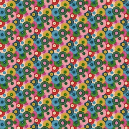 Press Play Record Overlap 43"/44" Fabric Per Yard