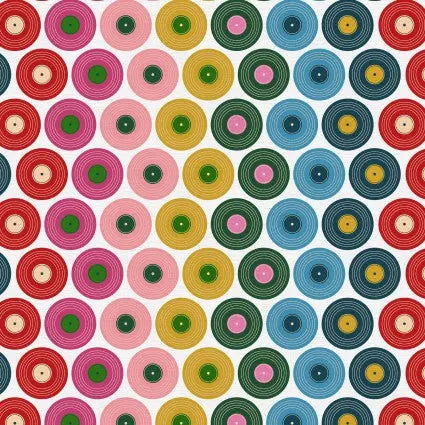 Press Play Record Stripe 43"/44" Fabric Per Yard