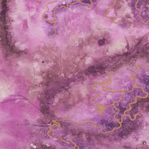 Purple Wanderlust Amethyst Cotton Wideback Fabric Per Yard