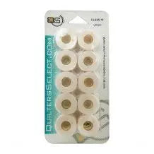 Quilters Select Bobbins - Class 15- PURE WHITE