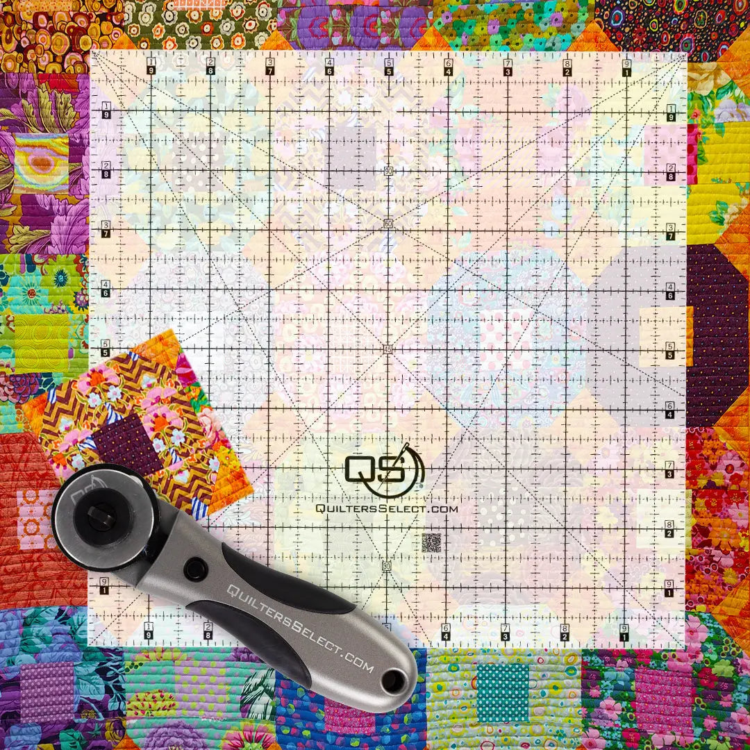 Quilters Select Non-Slip Crystal Clear Ruler 10″x10″