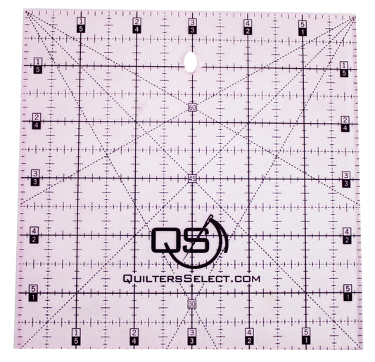 Quilters Select Pink Non-Slip Ruler 6"x 6"