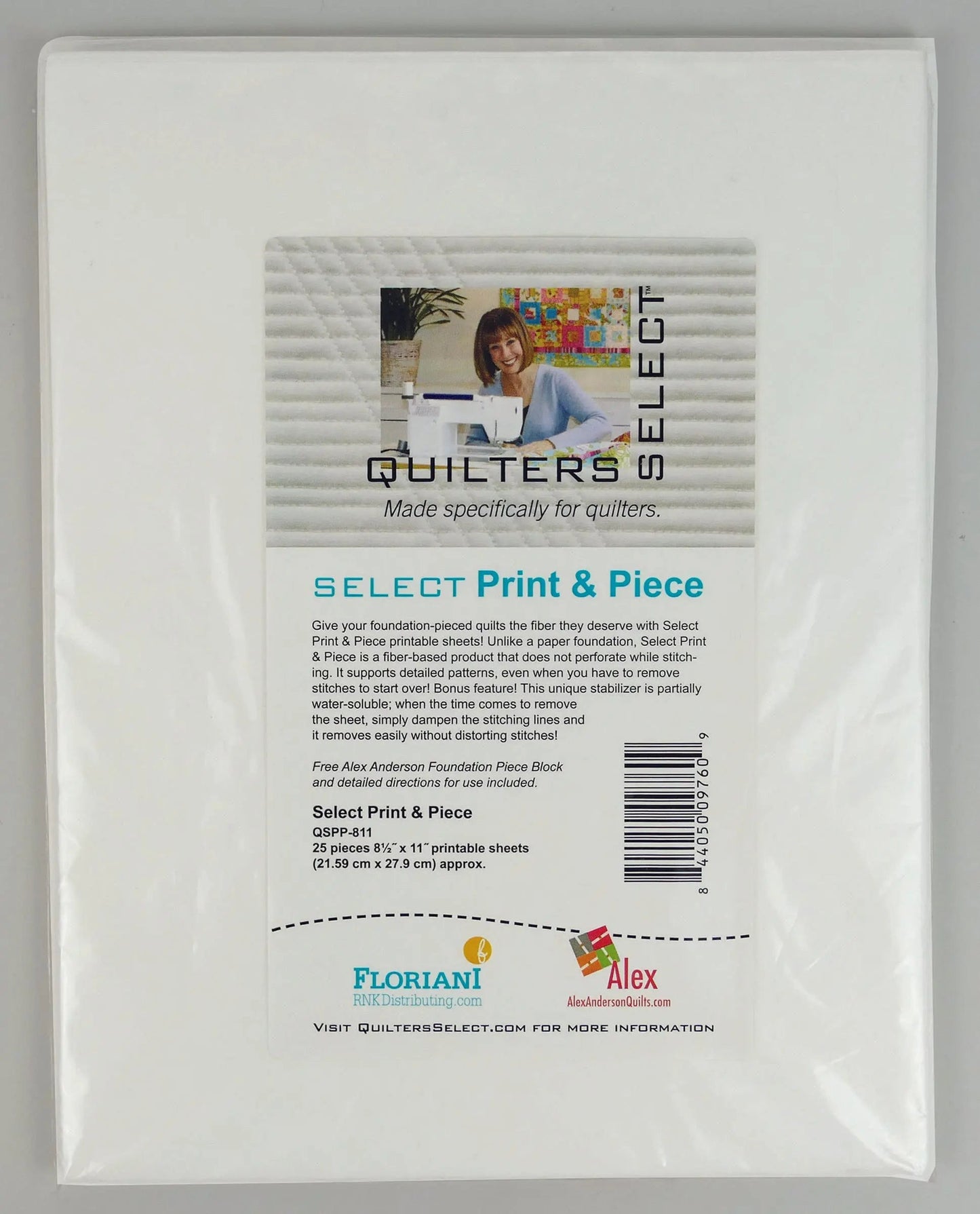 Quilters Select Print & Piece - 25 Sheets - 8.5" x 11"