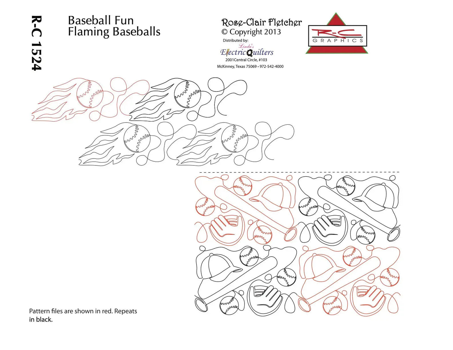 1524 Baseball Fun Pantograph by Rose-Clair Fletcher