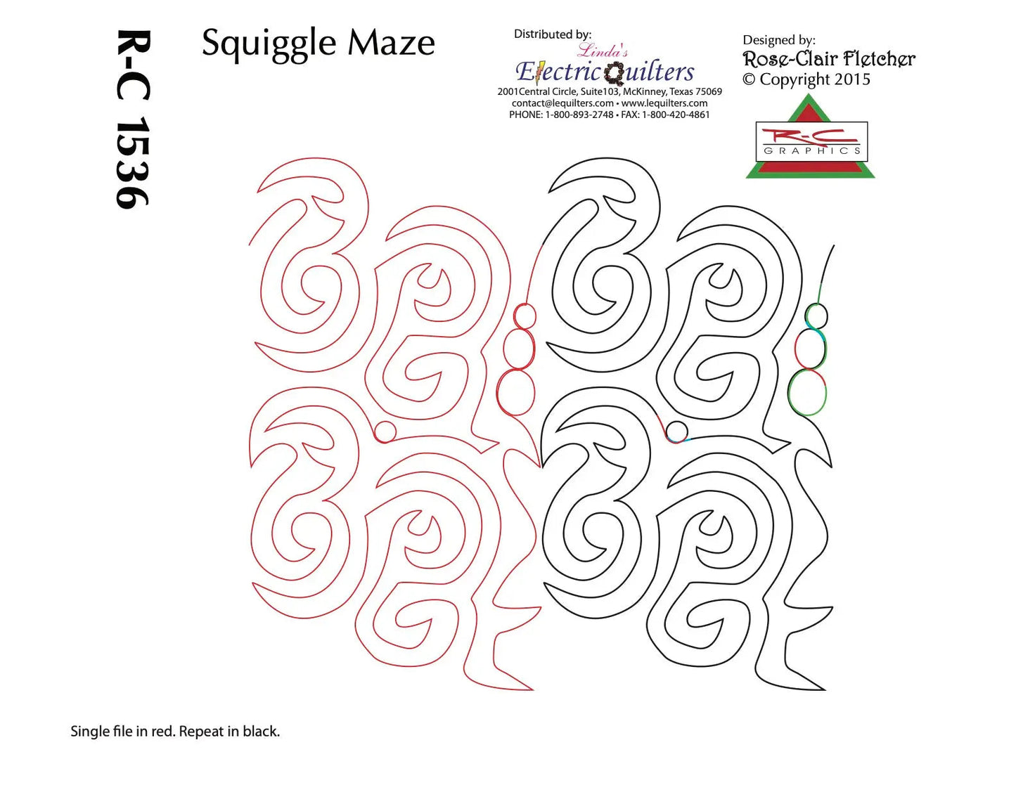1536 Squiggle Maze Pantograph by Rose-Clair Fletcher