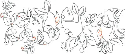 1541 Wilmas Fish And Hooks Pantograph by Rose-Clair Fletcher