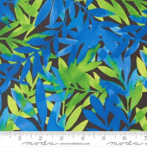 Radiant Midnight Leaf Blenders Cotton 44"/45" Fabric Per Yard