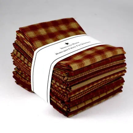 Red Homespun Fat Quarter 12pcs