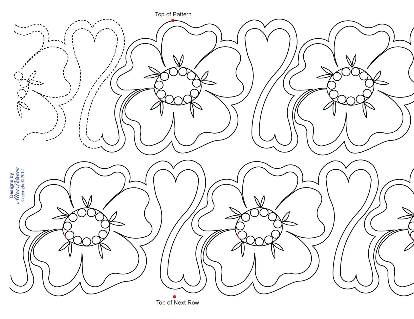 1400 Flowers and Hearts Pantograph