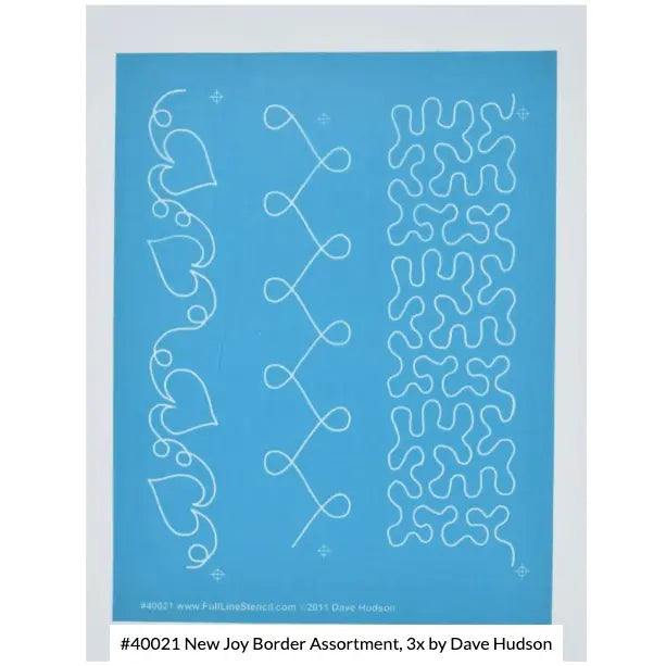 40021 New Joy Border 3-in-1 Assortment 2" and 3" Stencil
