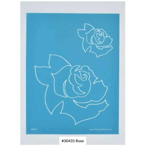 30431 Rose Stencil 6 3/4" & 3 1/2"