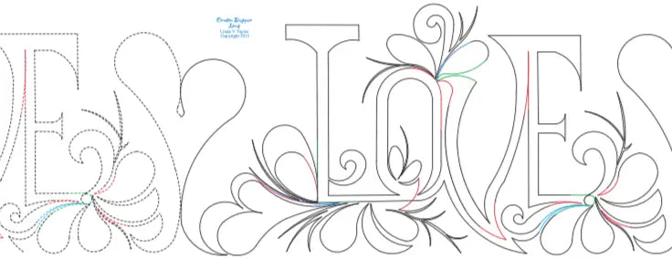 277 Love Border Pantograph by Linda V. Taylor
