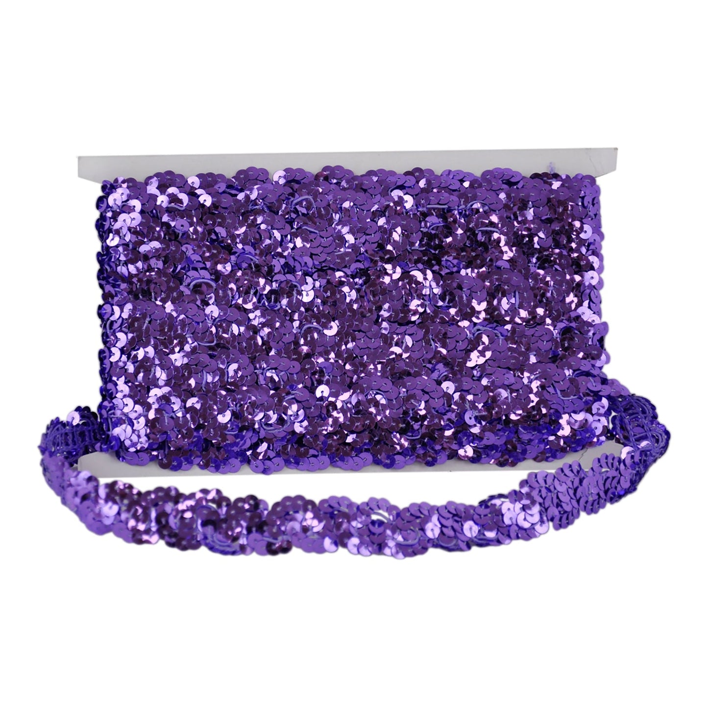 Sequin Trim 1-Inch Wide Polyester Non Stretch Sequin Trim Rolls for Arts and Crafts, 10-Yard