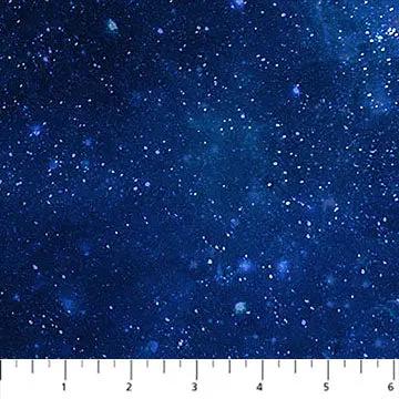 Space Odyssey Deep Blue Universe Cotton 44"/45" Fabric Per Yard