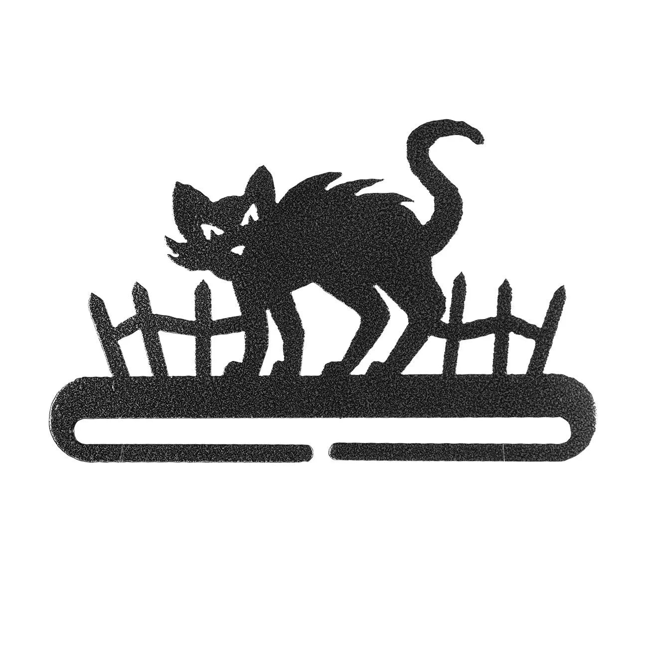 Stoney Cat and Fence Charcoal 8in