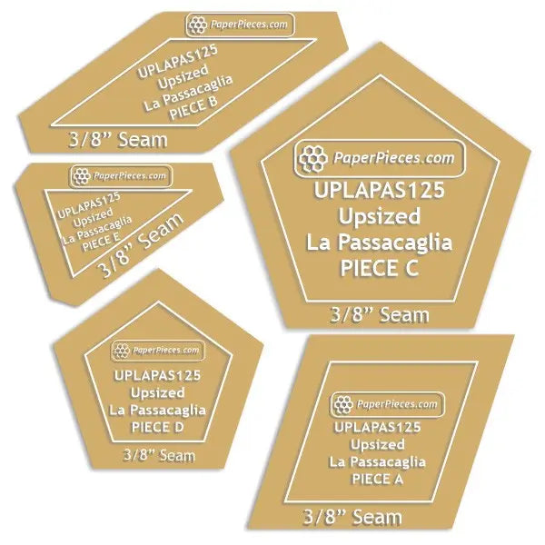 Up Sized La Passacaglia Acrylic Set with 3/8in Seam, 5 Pc