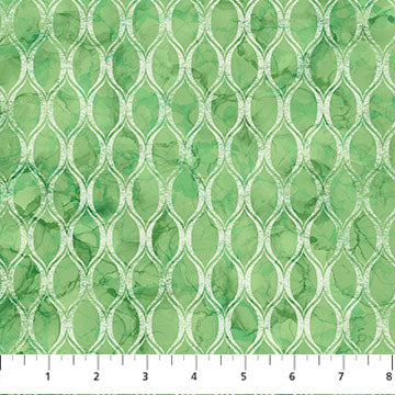 Veranda Lattice Green Cotton 44"/45" Fabric Per Yard
