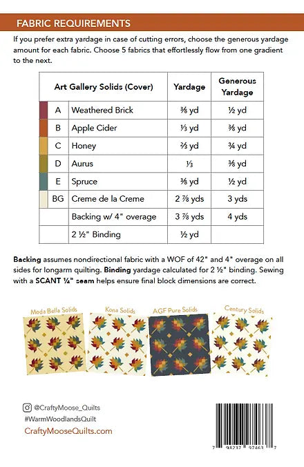 Warm Woodlands Paper Booklets Pattern