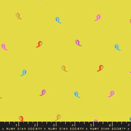 Washi Plus Citron 43"/44" Fabric Per Yard