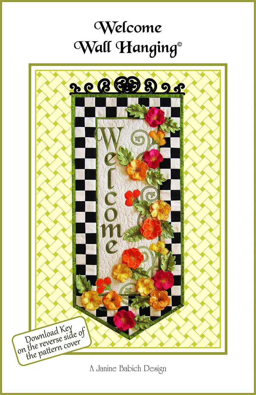 Welcome Wall Hanging Machine Embroidery