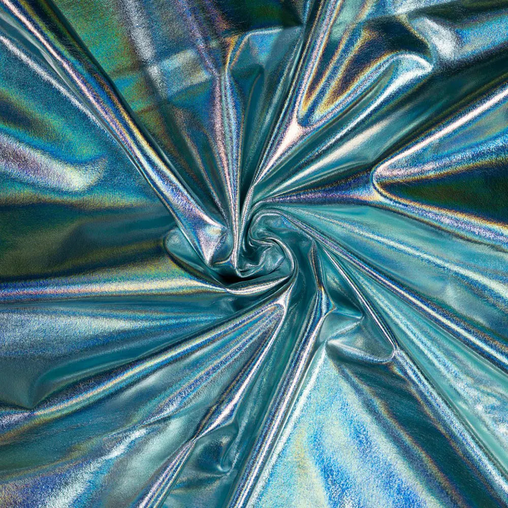 Yaya Han 4 Way Oil Slick 58" Light Blue Fabric Per Yard