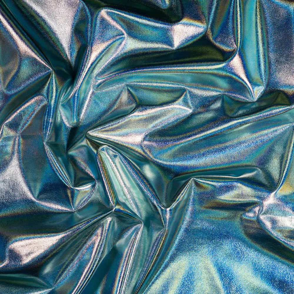 Yaya Han 4 Way Oil Slick 58" Light Blue Fabric Per Yard
