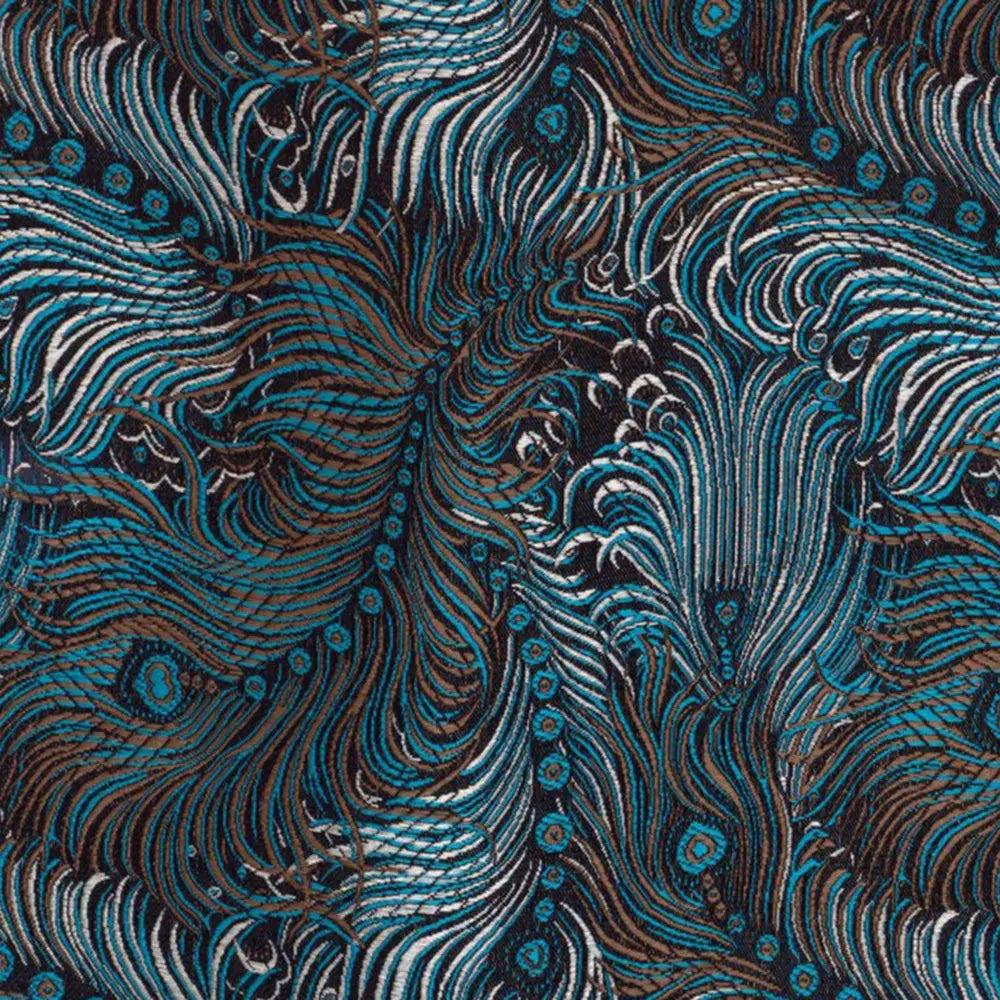 Yaya Han Brocade Peacock 58" Teal Fabric Per Yard