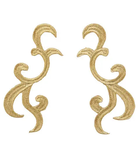 Yaya Han Cosplay 2 pk Iron on Swirl Appliques Gold