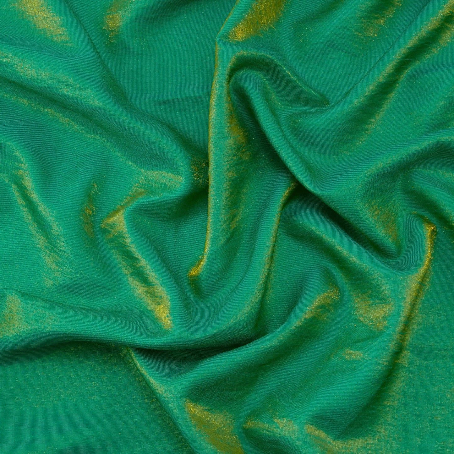 Yaya Han Dual Fantasy Dupioni 54" Emerald Gold Fabric Per Yard