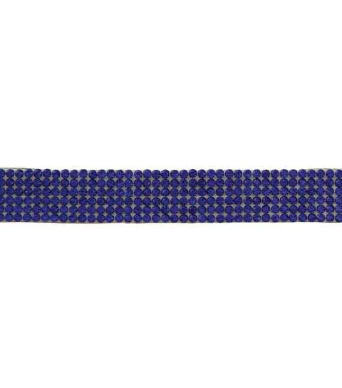 Yaya Han Iron-on Rhinestone Trim Sapphire Blue - Per Yard
