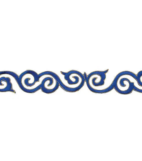 Yaya Han Iron on Wuhan Swirl Trim 1.63" Blue Gold - Per Yard