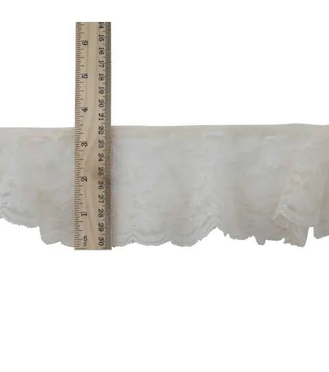 Yaya Han Sew On Lace Ruffle Champagne Trim - Per Yard