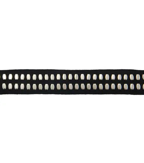 Yaya Han Sew on Hamburg Punk Trim 0.94" Silver - Per Yard