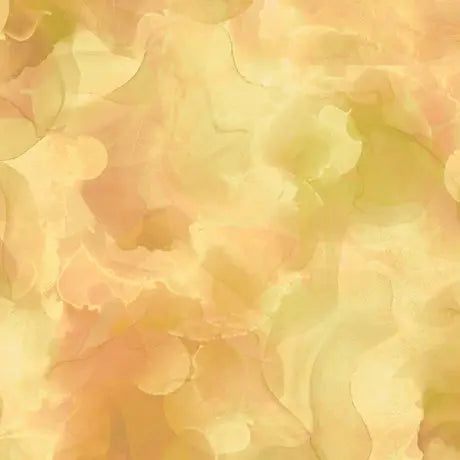 Yellow Antique Gold Aura Watercolor Blender Wideback Cotton Fabric - ( 2 Yard Pack )
