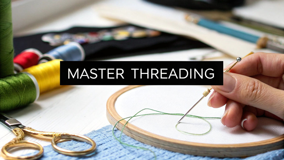 How to Master threading embroidery needle