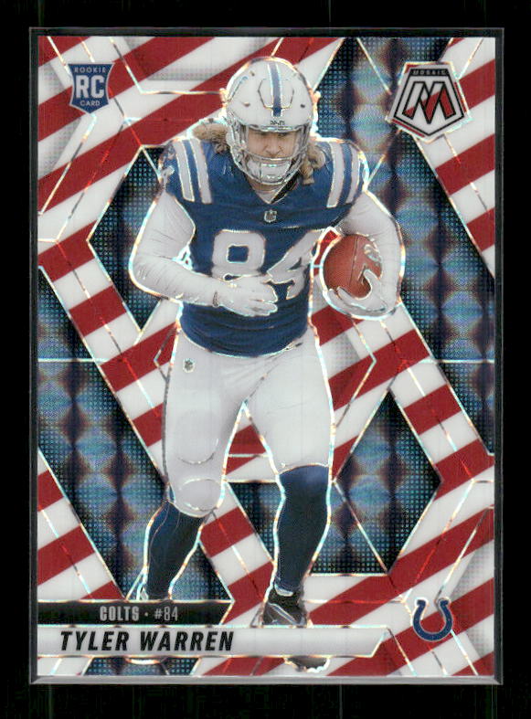Tyler Warren - 2025 Mosaic Football - Red White Stripe - Rookie – Famore