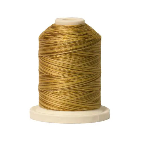 091 Antique Gold Signature Cotton Variegated Thread Mini Spool - 40WT