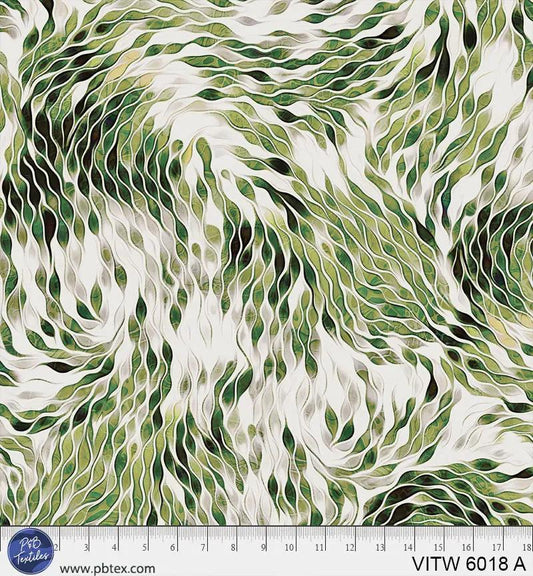108" Vitality Chic Green Cotton Wideback Fabric per yard