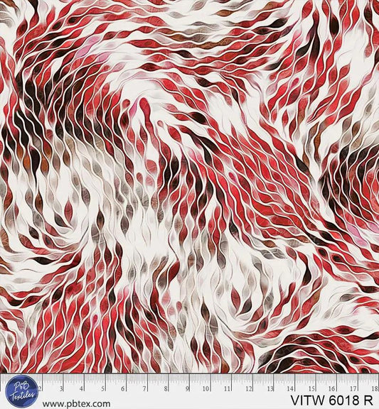 108" Vitality Chic Red Cotton Wideback Fabric per yard
