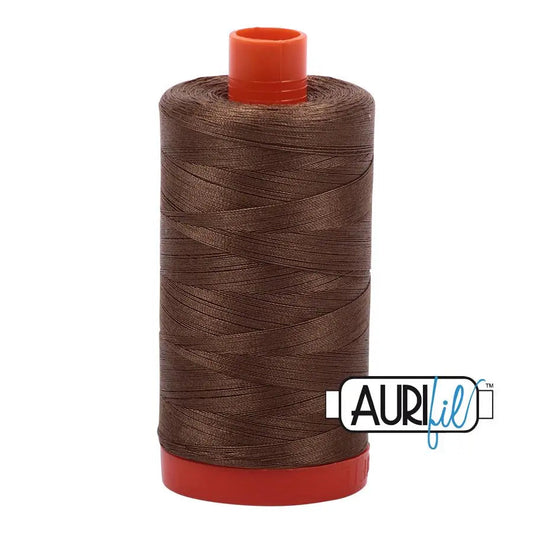 1318 Dark Sandstone Aurifil Cotton 50wt Large Spool