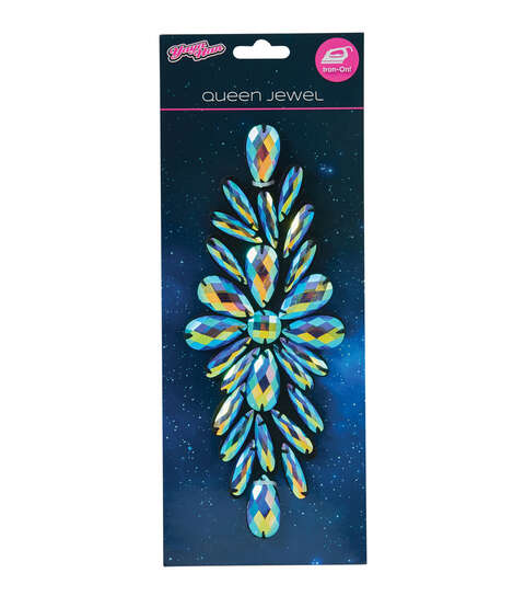 Yaya Han Iron on Queen Jewel Embellishment 3'' Blue