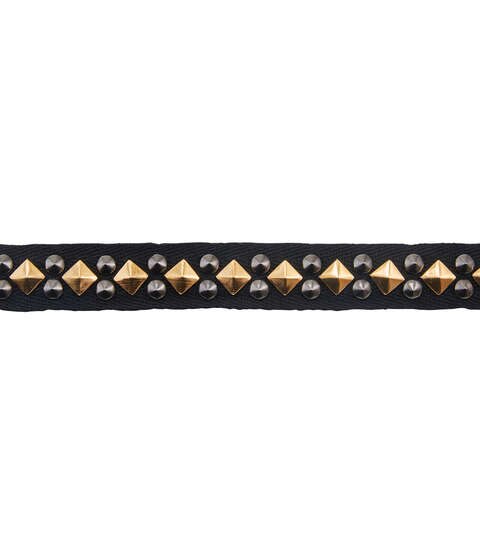 Yaya Han Sew on Dual LA Punk Trim 0.75'' Gold & Pewter - Per Yard
