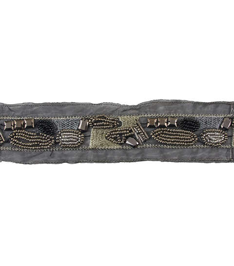 Yaya Han Sew on Beaded Tribal Trim 2.25'' - Per Yard
